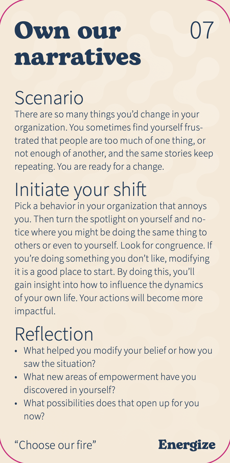 Energize card